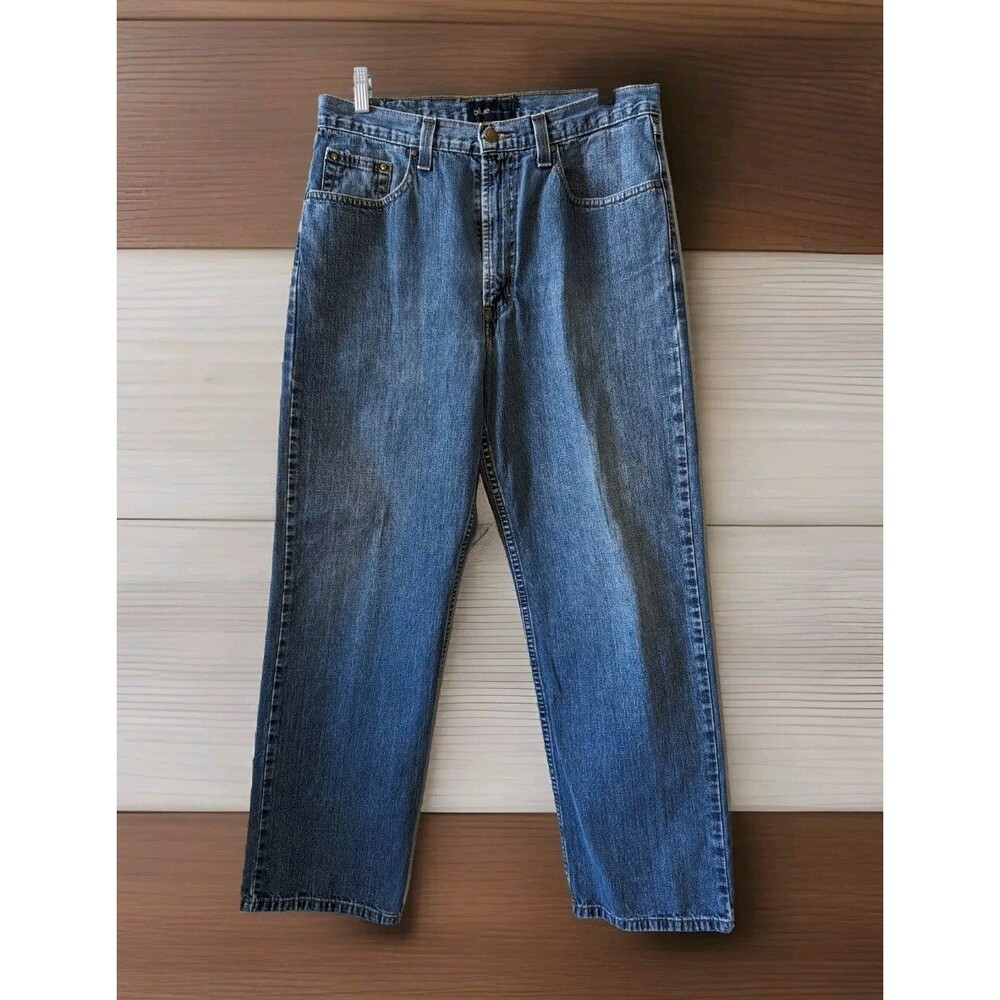 Blue Pronto Uomo Men's Straight Leg Jeans size 32x30 Dark Blue denim